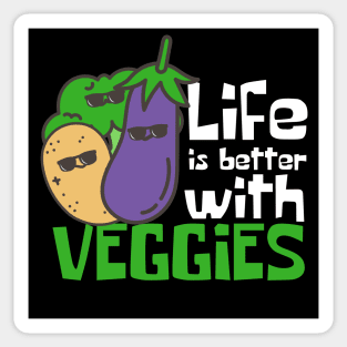 Life Is Better With Veggies Funny Sticker